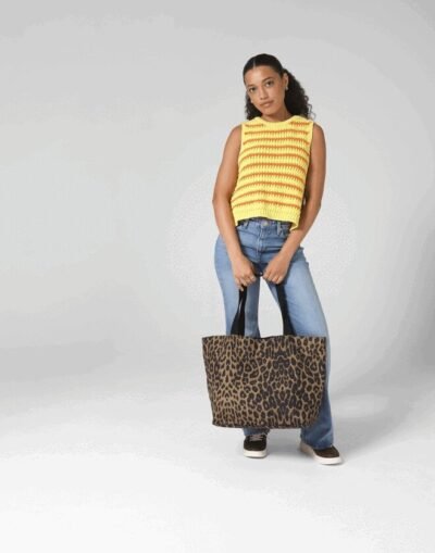 Bagbase LEOPARD PRINT CARRYALL TOTE — Custom Embroidery Available