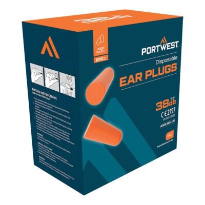 Portwest Ear Plug Dispenser Refill Pack (500 Pairs) — Custom Embroidery Available