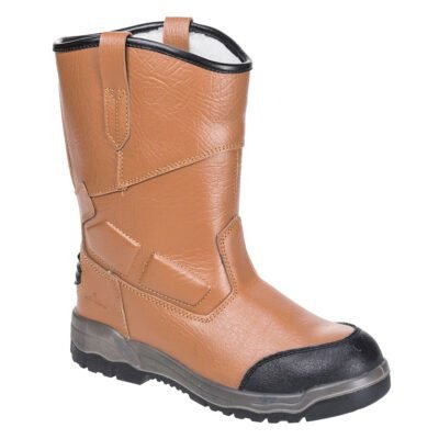 Portwest Steel Action Leather Rigger Boot S3 CI SRC — Custom Embroidery Available