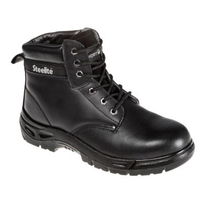 Portwest Steel Action Leather Ankle Boot S3 SR — Custom Embroidery Available