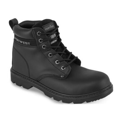 Portwest Steel Leather Ankle Boot S3 SR — Custom Embroidery Available