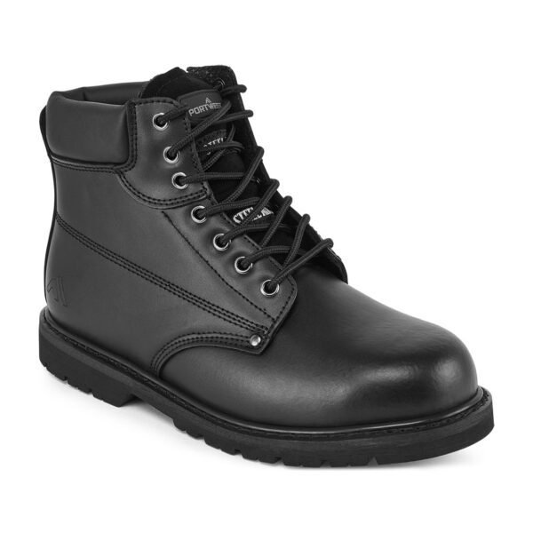 Portwest Steel Action Leather Ankle Boot SBP HRO — Custom Embroidery Available