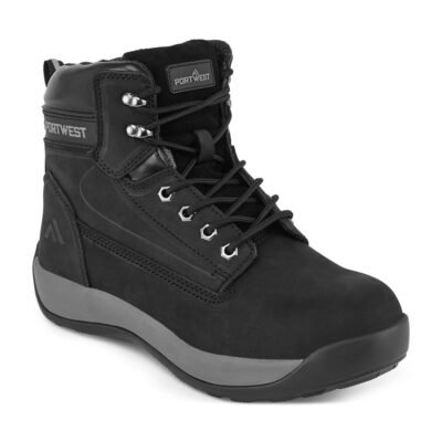 Portwest Steel Nubuck Leather Mid Boot S3 HRO — Custom Embroidery Available