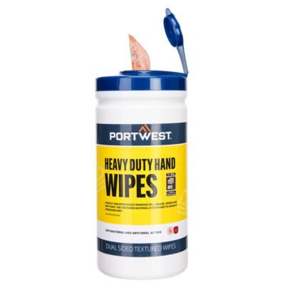 Portwest Heavy Duty Hand Wipes (80 Wipes) — Custom Embroidery Available