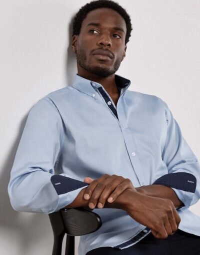 Kustom Kit MENS L/S BUTTON DOWN SHIRT — Custom Embroidery Available