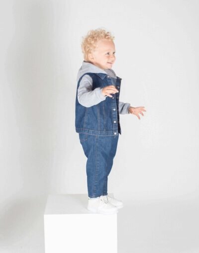 Larkwood DENIM JACKET WITH FLEECE HOOD