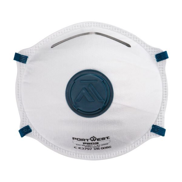 Portwest FFP2 Valved Dolomite Respirator (Pk10) — Custom Embroidery Available