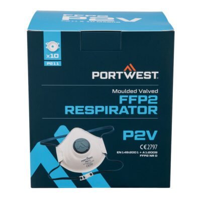 Portwest Moulded FFP2 Valved Respirator (Pk10) — Custom Embroidery Available