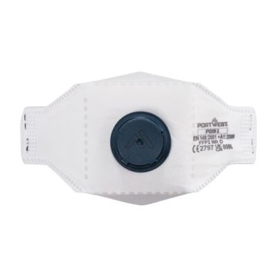 Portwest EAGLE FFP2 Valved Dolomite Fold Flat Respirator (Pk10) — Custom Embroidery Available