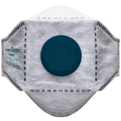 Portwest EAGLE FFP2 Valved Carbon Fold Flat Respirator (Pk10) — Custom Embroidery Available