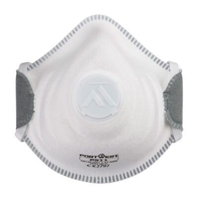 Portwest Moulded FFP3 Valved Respirator (Pk10) — Custom Embroidery Available