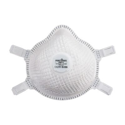 Portwest ERGONET FFP3 Valved Dolomite Respirator (Pk5) — Custom Embroidery Available