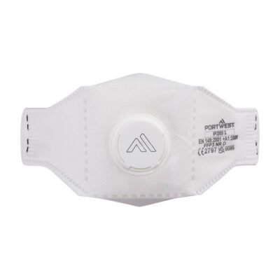 Portwest EAGLE FFP3 Valved Dolomite Fold Flat Respirator (Pk10) — Custom Embroidery Available