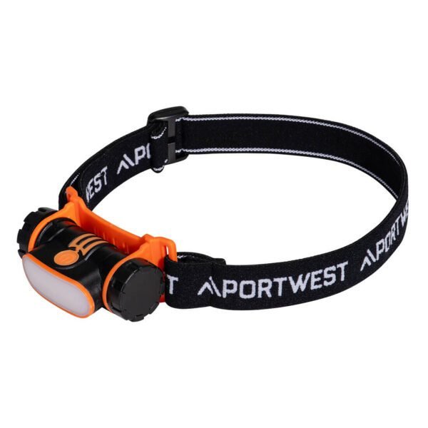 Portwest USB Rechargeable LED Head Light — Custom Embroidery Available