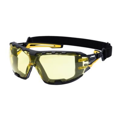 Portwest Anthracite Wraparound Plus Safety Glasses — Custom Embroidery Available