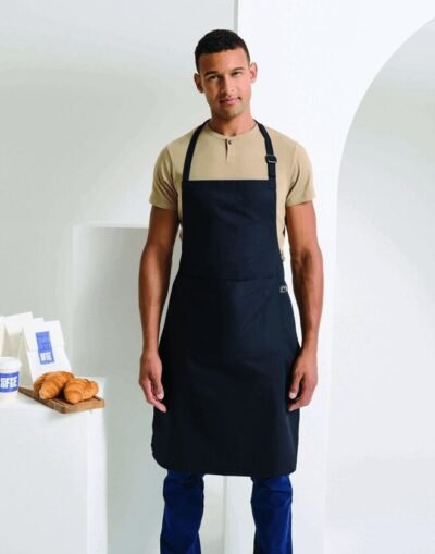 Premier Workwear FAIRTRADE AND ORGANIC CERTIFIED COTTON BIB APRON — Custom Embroidery Available