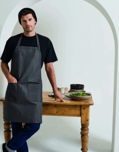 Premier Workwear FAIRTRADE AND ORGANIC CERTIFIED COTTON DENIM BIB APRON — Custom Embroidery Available