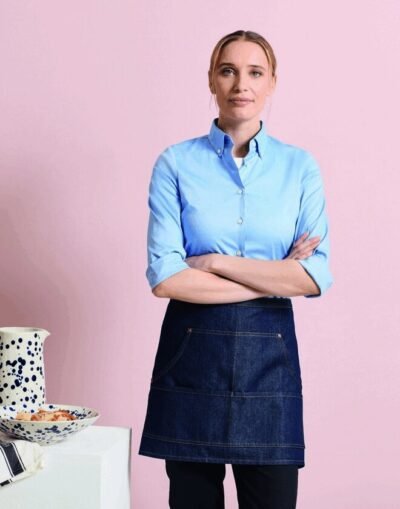 Premier Workwear JEANS STITCH DENIM WAIST APRON — Custom Embroidery Available