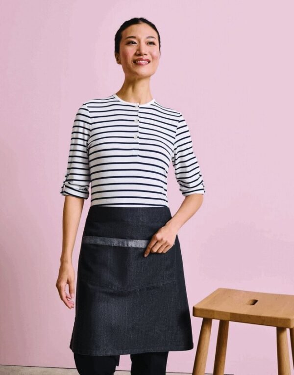 Premier Workwear DOMAIN CONTRAST DENIM WAIST APRON — Custom Embroidery Available