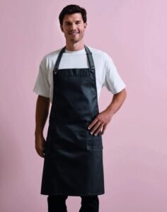 Premier Workwear DISTRICT WAXED LOOK DENIM BIB APRON
