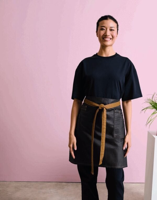 Premier Workwear DIVISION WAXED LOOK DENIM WAIST APRON — Custom Embroidery Available