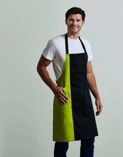 Premier Workwear COLOURS COLLECTION CONTRAST BIB APRON — Custom Embroidery Available