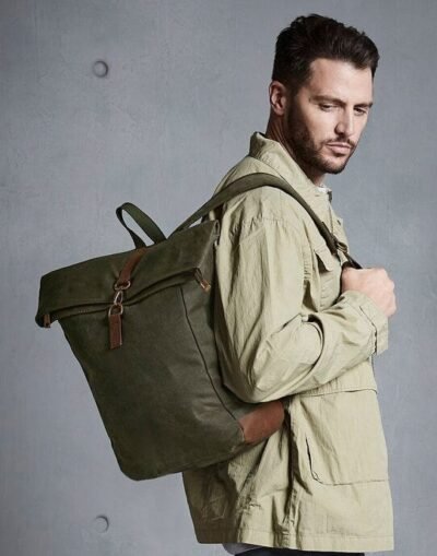 Quadra QD655 Heritage Waxed Canvas Backpack