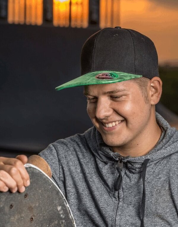 Result BRONX GLITTER FLAT PEAK SNAPBACK CAP — Custom Embroidery Available