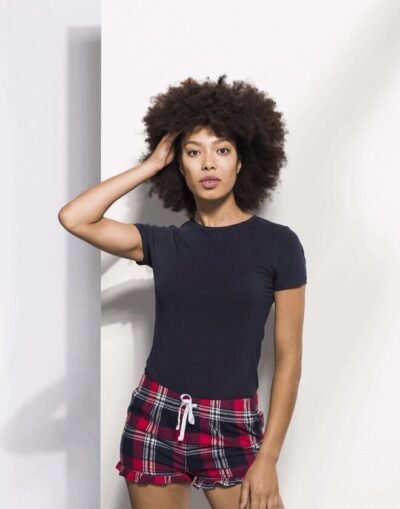 SF Clothing LADIES TARTAN FRILL SHORTS — Custom Embroidery Available