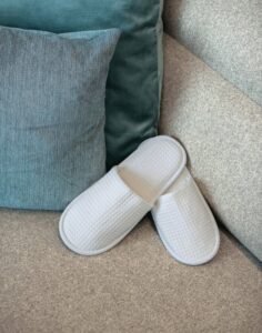 Towel City WAFFLE MULE SLIPPERS