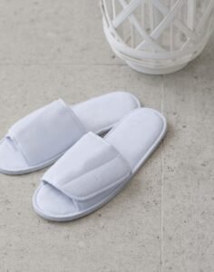 Towel City OPEN TOE ADJUSTABLE SLIPPERS