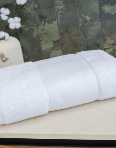 Towel City ORGANIC BATH SHEET WITH PRINTABLE BORDER — Custom Embroidery Available