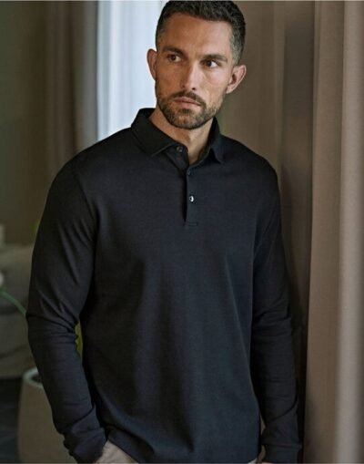 Tee Jays TJ1442 Pima Cotton Long Sleeve Polo