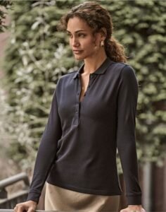 Tee Jays TJ146 Ladies’ Luxury Long Sleeve Stretch Polo