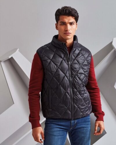 2786 Diamond Pane Padded Gilet — Custom Embroidery Available