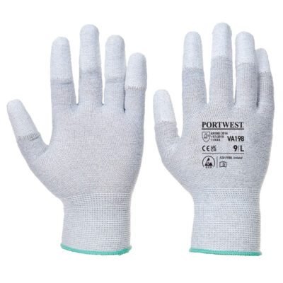 Portwest Vending Antistatic PU Fingertip Glove — Custom Embroidery Available