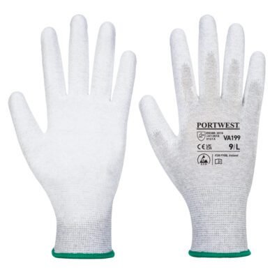 Portwest Vending Antistatic PU Palm Glove — Custom Embroidery Available