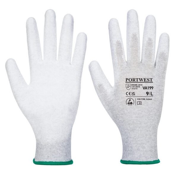 Portwest Vending Antistatic PU Palm Glove — Custom Embroidery Available