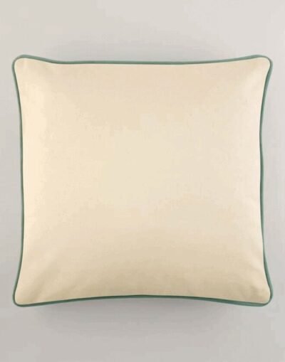 Westford Mill FAIRTRADE COTTON PIPED CUSHION COVER — Custom Embroidery Available