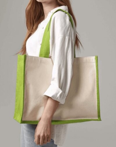 Westford Mill PRINTERS JUTE CLASSIC SHOPPER — Custom Embroidery Available