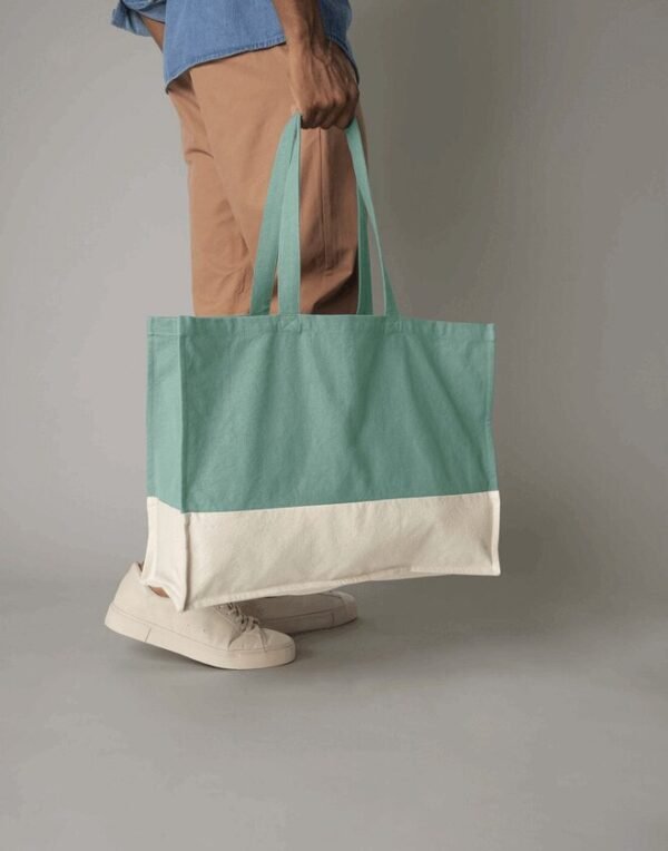 Westford Mill EARTHWARE ORGANIC CONTRAST SHOPPER — Custom Embroidery Available