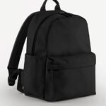 Bagbase BG185S Premium Recycled Mini Backpack - Black | Custom Printed and Embroidered