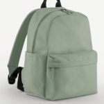 Bagbase BG185S Premium Recycled Mini Backpack - Dusty Green | Custom Printed and Embroidered