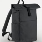 Bagbase BG186 Premium Recycled Roll Top Backpack - Graphite Grey | Custom Printed and Embroidered