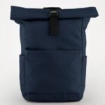 Bagbase BG186 Premium Recycled Roll Top Backpack - Navy | Custom Printed and Embroidered