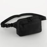 Bagbase BG187 Premium Recycled Cross Body Bag - Black | Custom Printed and Embroidered