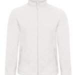 B&C FUI50 ID.501 Men's Micro Fleece Full Zip - White | Custom Printed and Embroidered