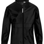B&C JK950 Kid's Sirocco Lightweight Windbreaker - Black | Custom Printed and Embroidered