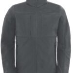 B&C JM950 Men's Hooded 3-Layer Softshell - Dark Grey | Custom Printed and Embroidered