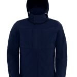 B&C JM950 Men's Hooded 3-Layer Softshell - Navy | Custom Printed and Embroidered